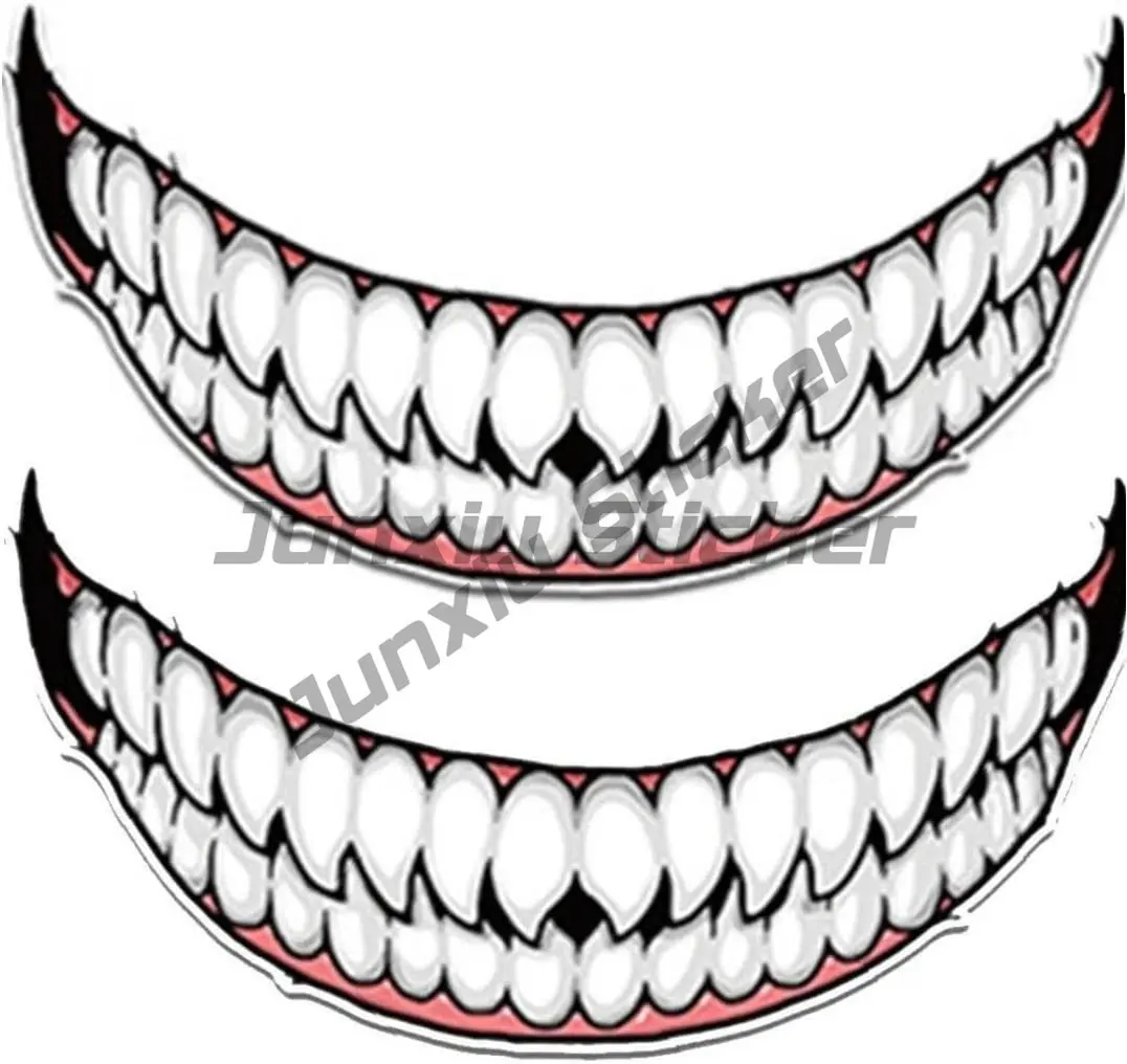 Shark Mouth Teeth Car Decoration Decal Vinyl Racing Helmet Stickers Anime Graffiti for JDM SUV RV Decor