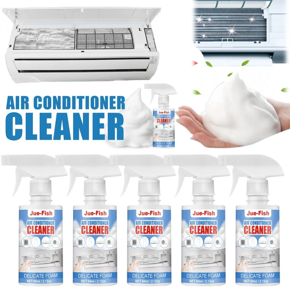 60ml Air Conditioner Cleaner Spray Condenser Coil Cleaning Deodorizer Air Conditioner Foam Coil Cleaner Cleaner Stain Remover