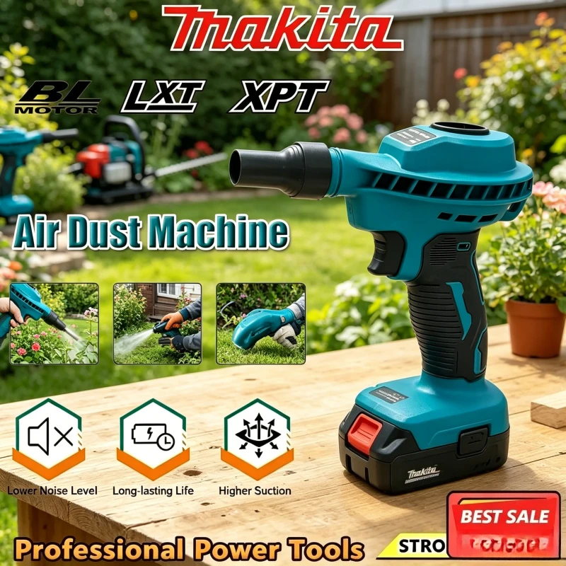 

Makita Rechargeable Vacuum Cleaning Inflator Air Dust Collector ForCleaning High Efficiency Electric Tool 18V Battery Compatible