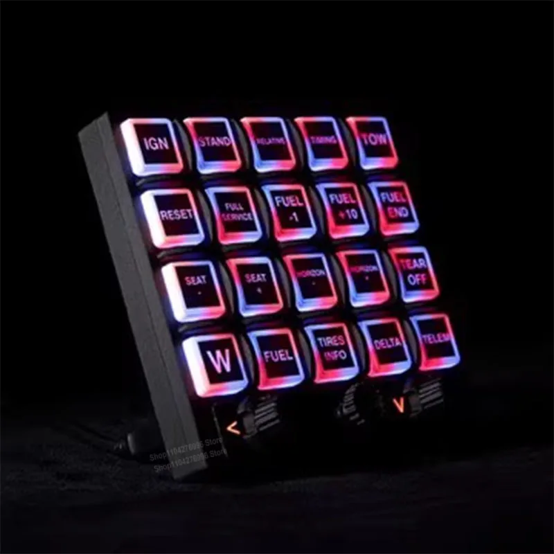Simulated Racing RGB Interactive Central Multi-functional Button Control Box For Euro Truck Game For Thrustmaster Logitech G29