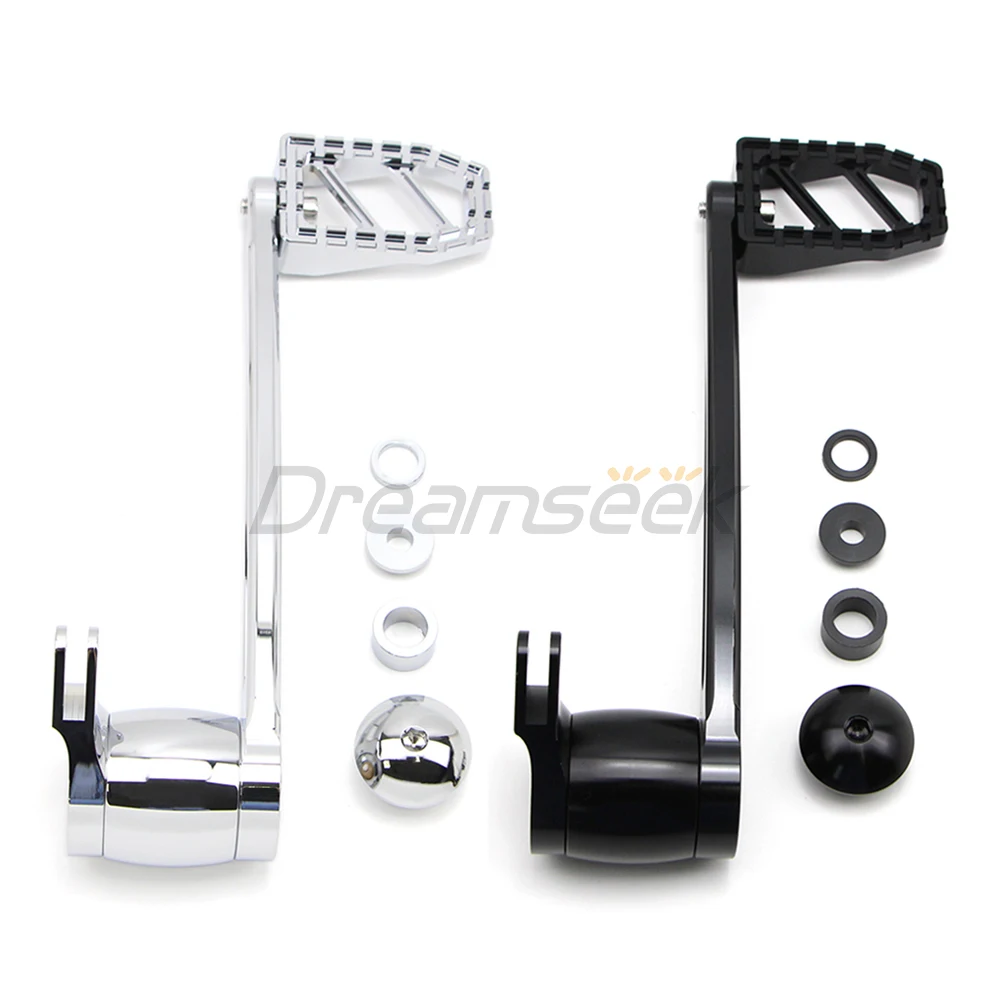 Motorcycle Brake Arm Lever Peg Pedal Set for Harley Touring CVO Road King Road Glide FLHR FLTR 2008-2013 CNC Black / Chrome