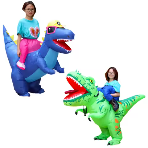 Program: Riding Dinosaur Inflatable Clothing for Adults, Funny Tyrannosaurus Rex Mounts, Cosplay, Stage Performance Costumes