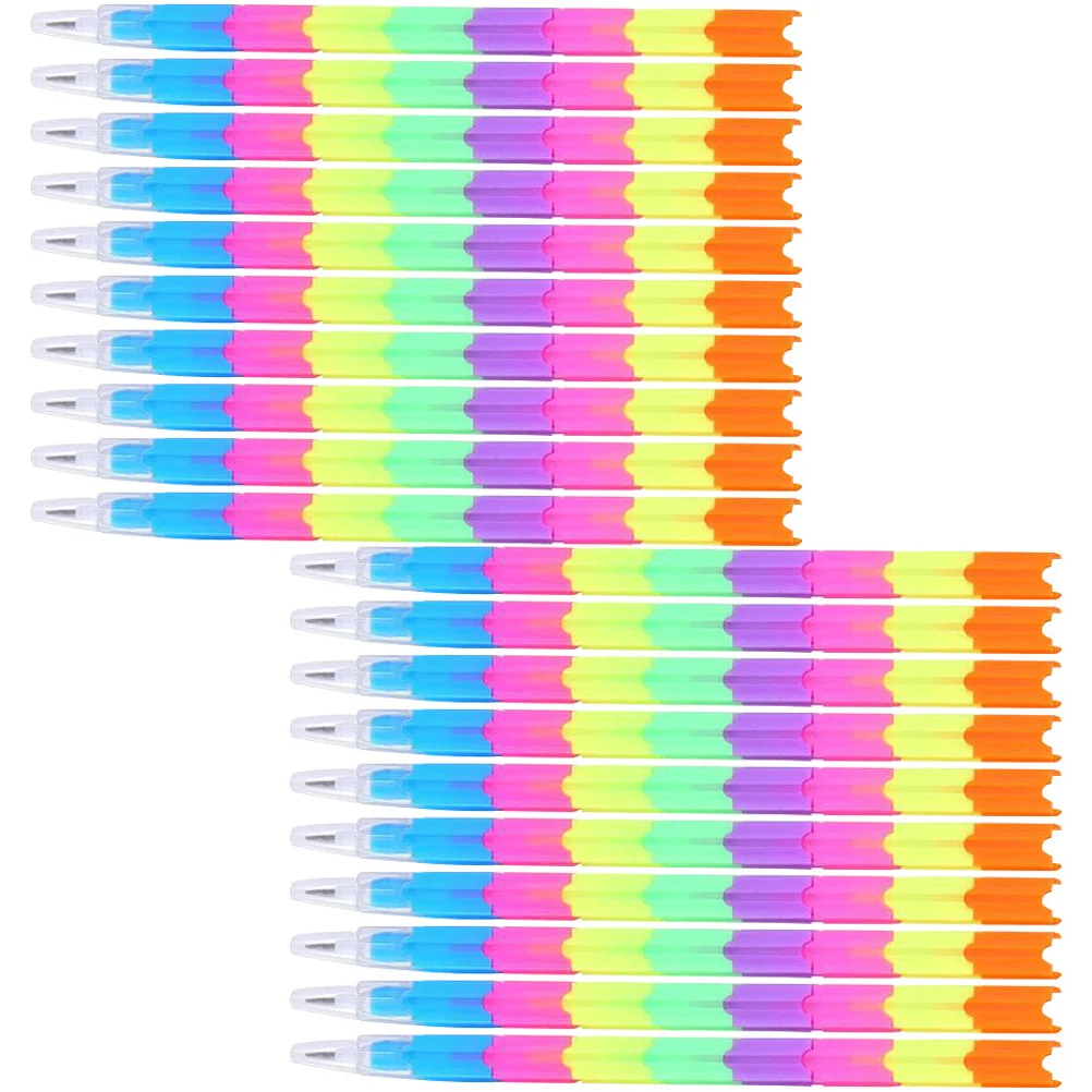 Crayons de couleur à empiler pour enfants, 25 pièces, belle forme de couture, écriture pour étudiants, utilisation Abs