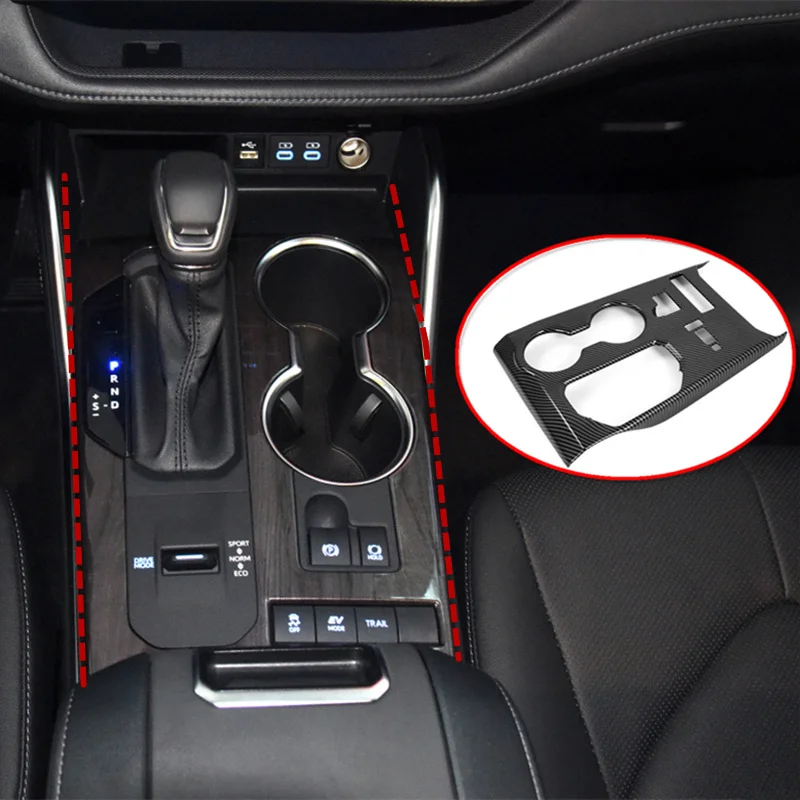 

Toyota 22 Highlander interior modified with Crown Land Cruiser armrest box and gear shift carbon fiber pattern decoration