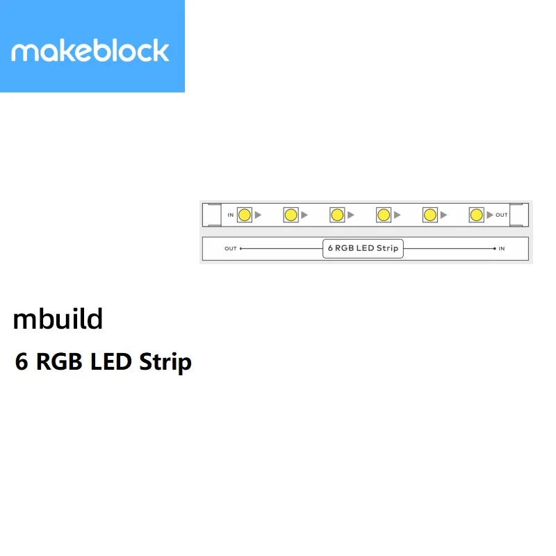 Makeblock mBuild LED Sensors-12 RGB LED Ring, 6 RGB LED Mini Strip