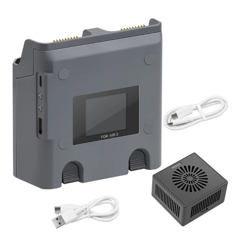 Description Picture 2 of itemTwo Way Battery Charging Hubs Quick for Air 3 Drones 2Batteries Charging Hubs Two Woking Modes Storage &Charging