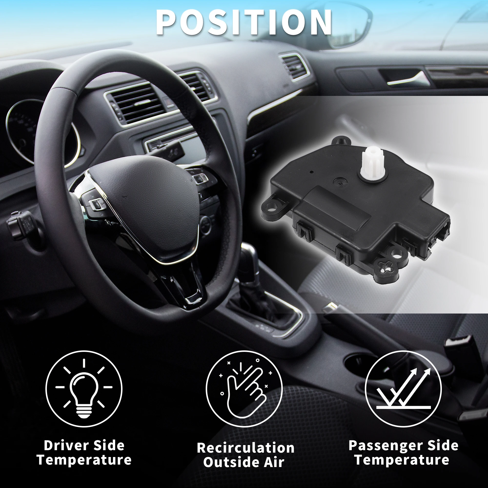 

UXCELL No 68048902AA Привод управления дверью смеси обогревателя HVAC для Dodge для Ram 09-10