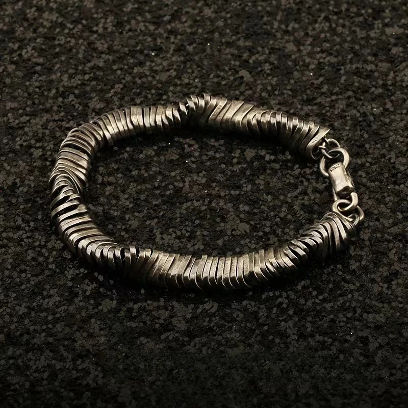 

Buddhastone New Trend Bracelet Men's Twisted Retro Hip-hop Personality Niche Design Style Chain Fashion Jewelry Accessories