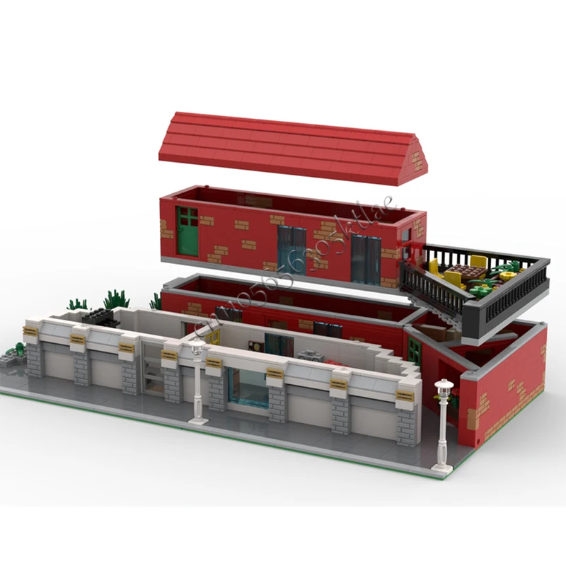 Casa Modular Grande de 3027 Piezas con Múltiples Tiendas y Apartamentos, MOC, Construcción Modular Personalizable, Juguete de Construcción DIY, Regalo para Niños
