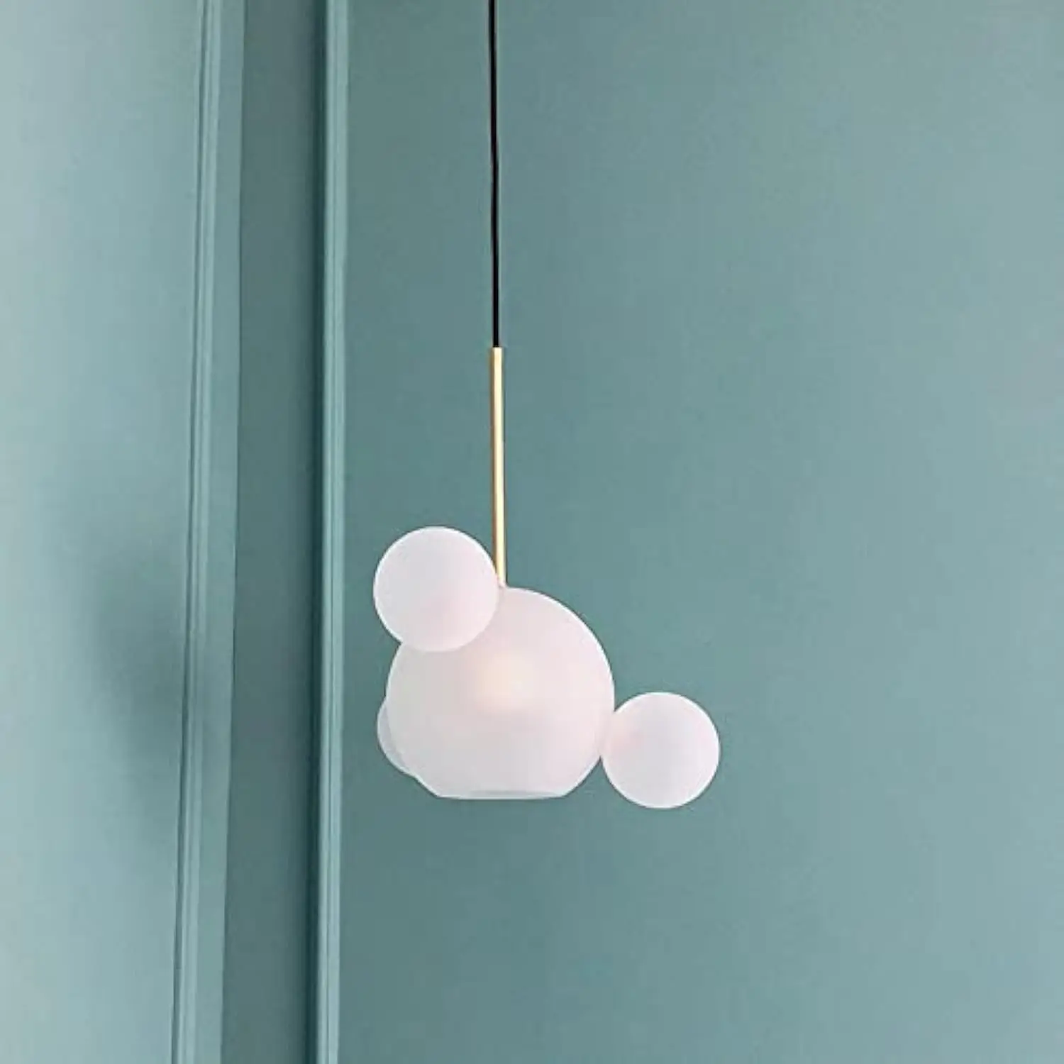 

- creative bubble warm 4000k led pendant light modern glass ceiling hang lamp 1 lights 4 ball for living room bedroom white fro
