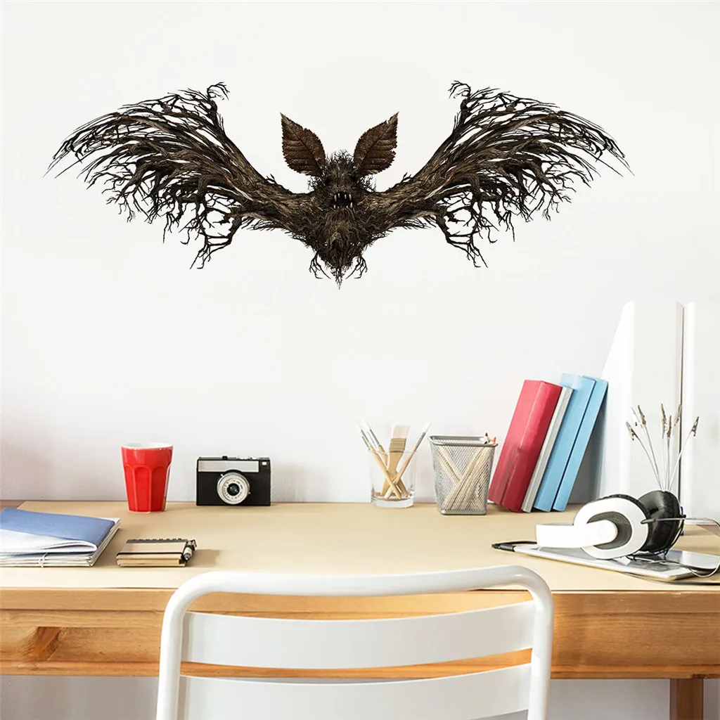 Halloween Horror Bat Wall Stickers Mobile Creative Wall Affixed With Decorative Wall Window Decoration Party Wall Decals