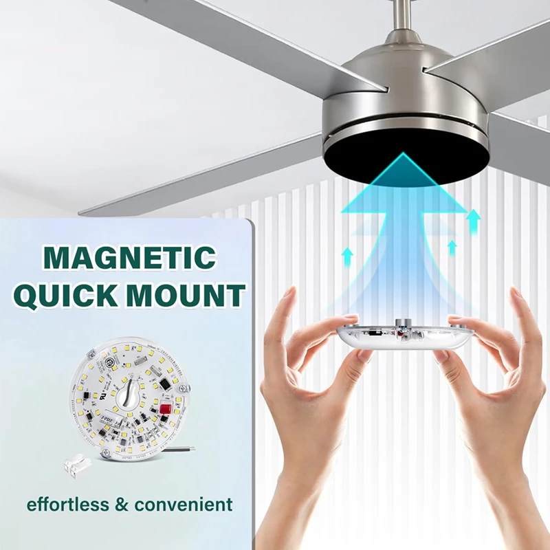 BAAG-3.93 بوصة LED مروحة السقف مجموعات الإضاءة لمروحة السقف عكس الضوء مروحة السقف مصباح ليد استبدال التحديثية عدة