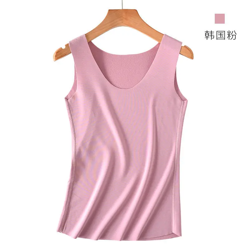 Thermal Underwear Women Inner Wear Crew Neck Tank Tops Winter Warm Wool Thermo Tops Xxxl Sleeveless Body Vest Slim Undershirt