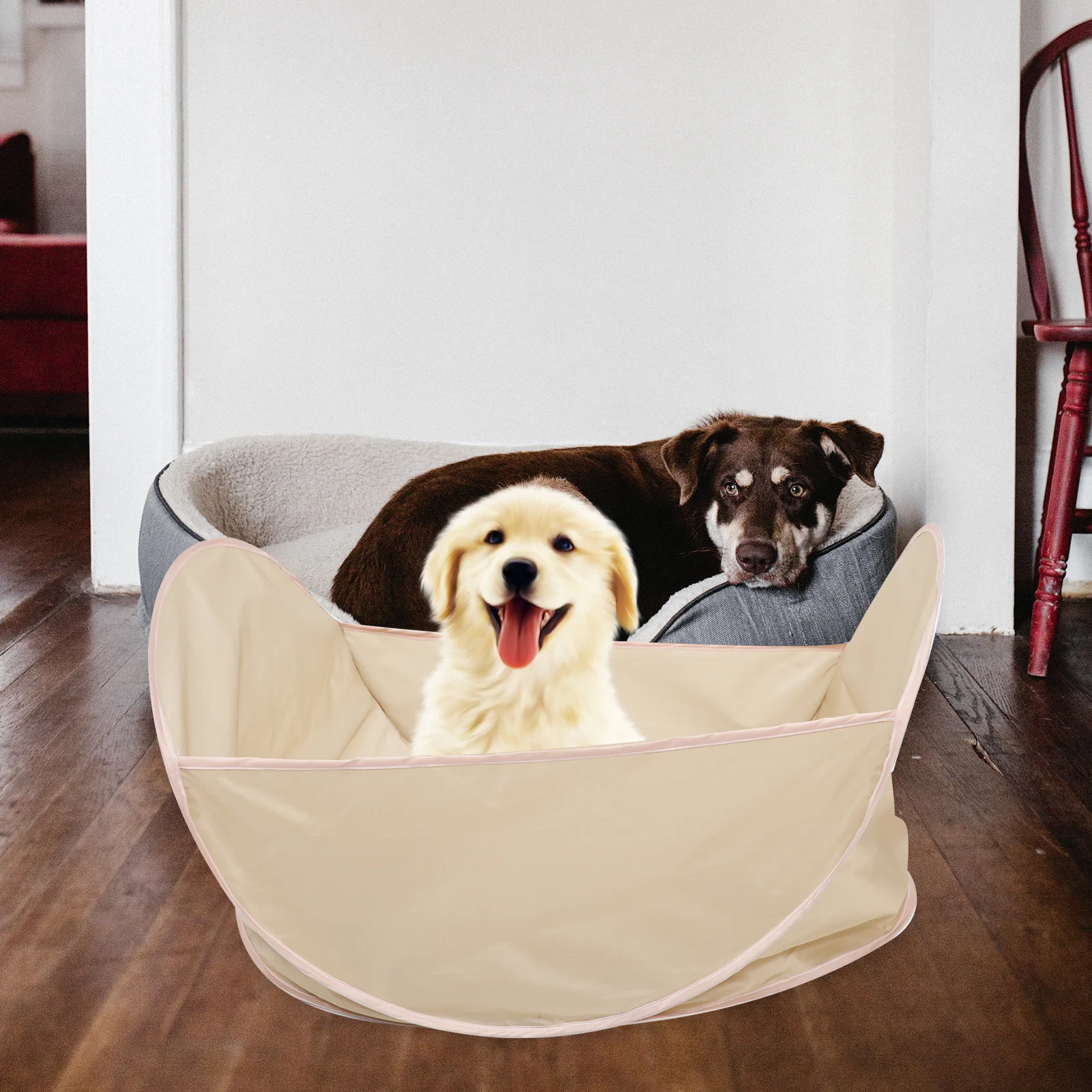 

Pet Haircut Supply Large Capacity Pet Bib Practical Convenient Home Use Dog Shaving Storage Bib Waterproof Durable Cloth