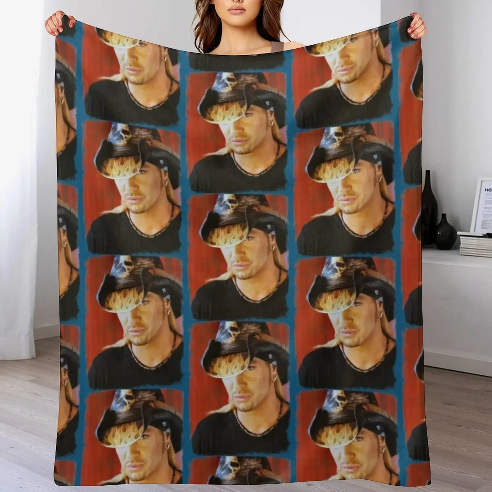 

Art Bret 90s Michaels Hat Throw Blanket Luxurious Soft Fuzzy Blanket for Sofa Bed