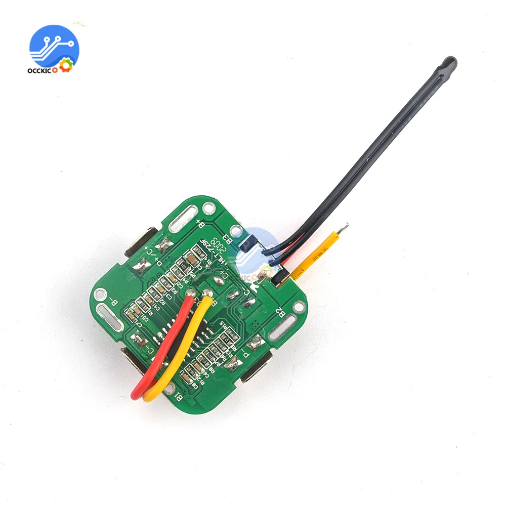 BMS 4S 14.8V Dual MOS 18650 Lithium Battery Charging Protection Board Li-ion Power Bank Charger with Wire