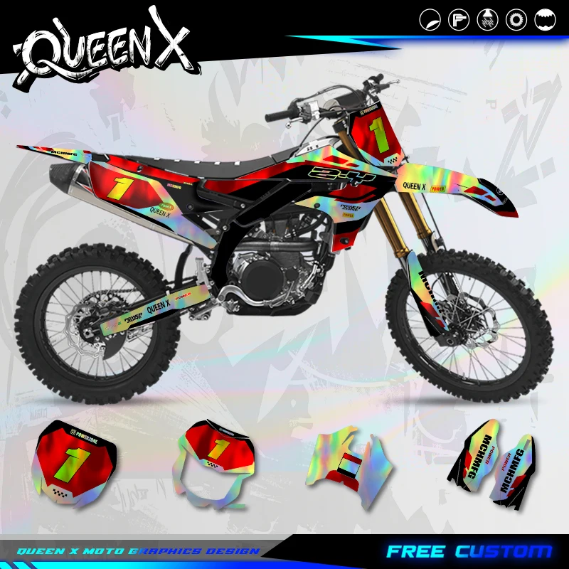 QUEEN X MOTO For YAMAHA YZF250 2019-2023 YZF450 2018-2022 WRF450 2019-2022 WRF250 2020-2023 Motorcycle Decal Sticker Kits 036