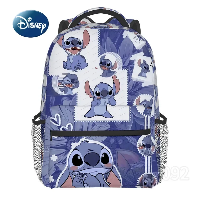 

Disney Stitch New Children's School Bag Cartoon Cute Student School Bag Large Capacity Boys and Girls Backpack Multi Functional