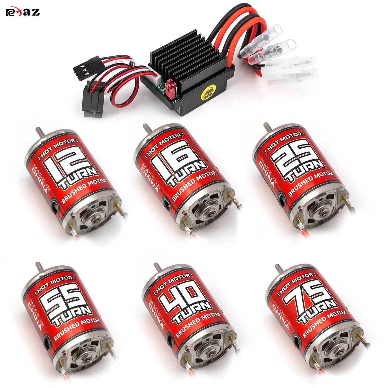 

RCXAZ RC 540 Матовый двигатель 12T-75T 320A ESC для осевого радиоуправляемого автомобиля 1/10 SCX10 AXI03007 TRX4 TRX6 Redcat Gen8 Tamiya HSP HPI Traxxas
