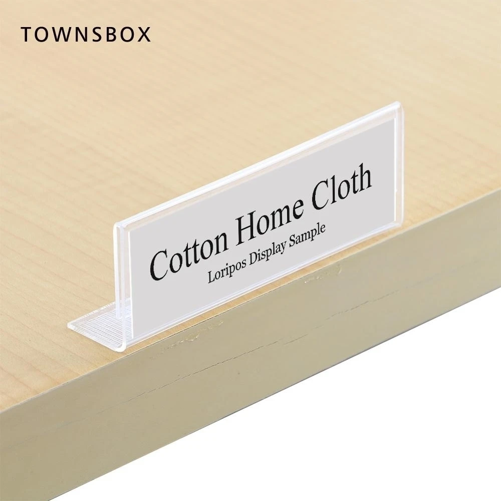 Acrylic Label Frame L Sign Holder Shelf Edge Price Talker Shelf Storage Memo Holder Merchandise Name Card Display Data Strip