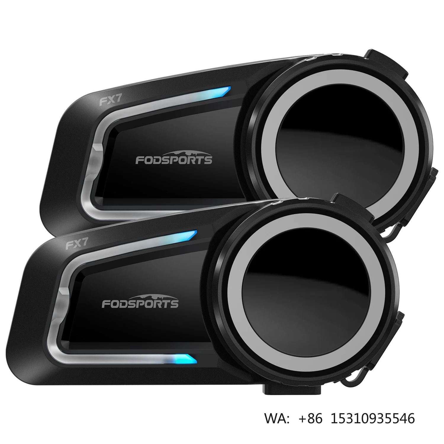 

2 Pieces Intercom Fodsports FX7 2000M 10Riders Motorcycle Bluetooth Wireless Helmet Communication Intercom