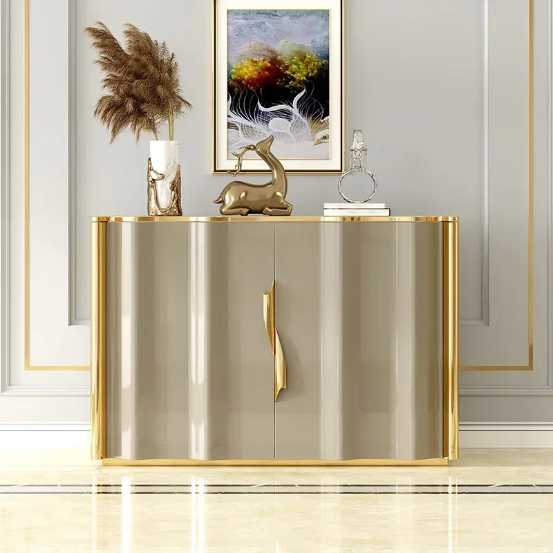 

Элитный шкаф для обуви в прихожую виллы, высококачественный декоративный шкаф для гостиной, итальянский напольный шкаф в модном стиле