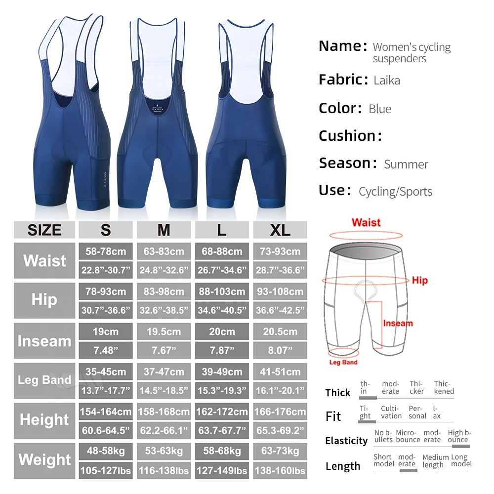 X-Tiger Women Pro Cycling Bib Shorts Summer Laika MTB Road Bicycle Shorts Women\'s Cycling Suspenders With ST-MULTI cushion