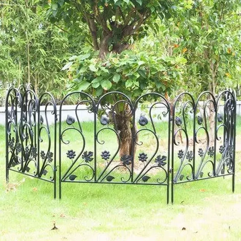 Wrought Iron Railing for Outdoor Stairs with Slip Texture Finish