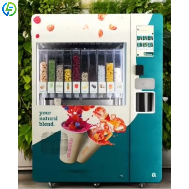 Customized New Design Wholesale Ice Cream Vending Machine Sweet Automated Natural Fresh Fruit Smoothie Vending Machine
