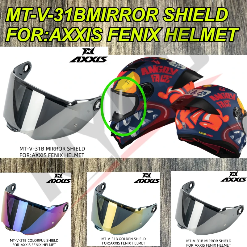 

Original AXXIS FENIX Helmet Lens MT-V-31B AXXIS Lens Replacement Windshield visor moto acceptorios para moto 5 colors