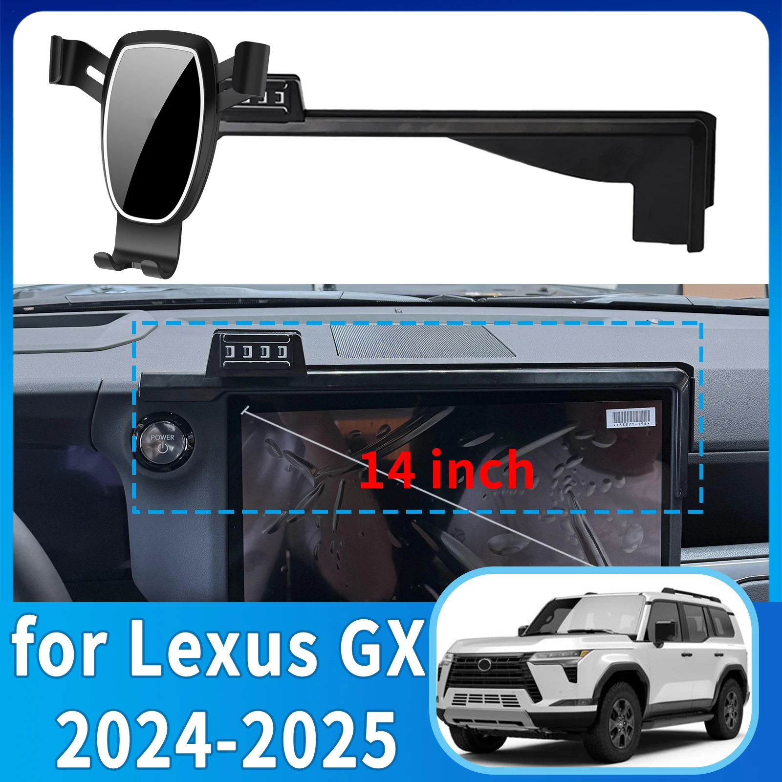 

fit for Lexus GX 2024 2025 550 550h GX550 Anti-Shake Screen Base Phone Holder Mount Stand ​​ Dedicated Car​​ accessoires