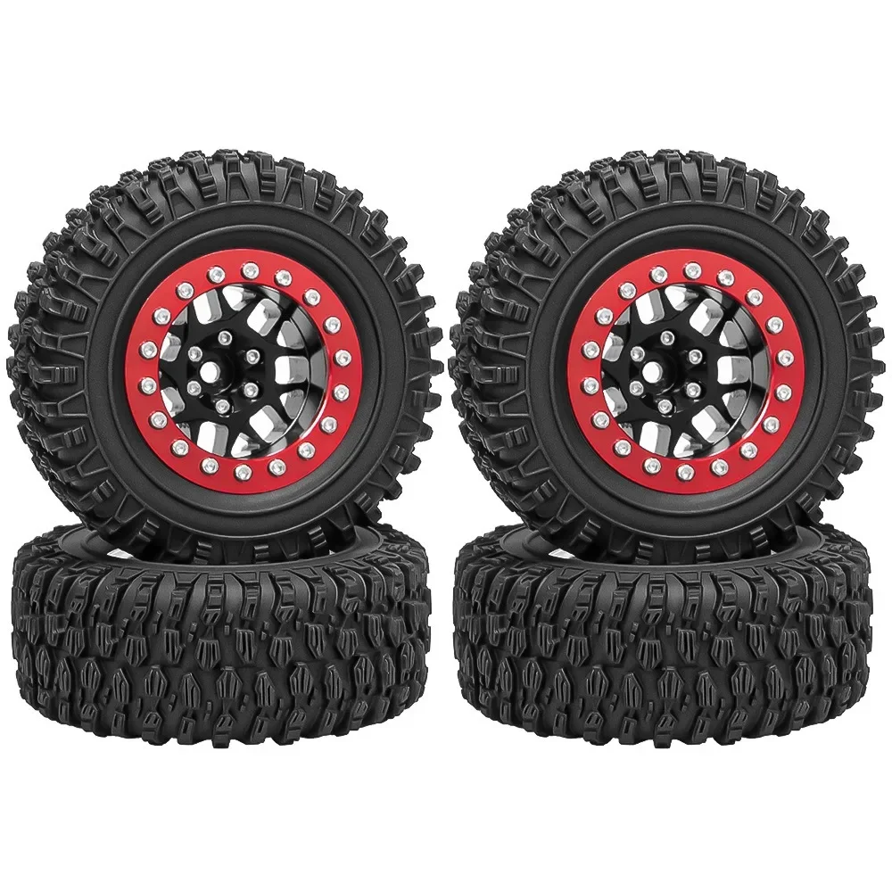 

Aluminum Alloy 1.3 Inch Beadlock Wheel Rim Tire For 1/24 Fms24 Axial Scx24 1/18 Trxs Trx4m Trx4-m Rc Crawler Car Tire