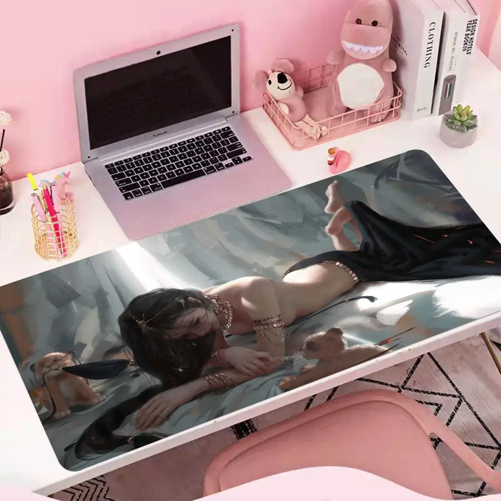 Xxl Anime Mouse Pad Rubber Keyboard Table Mat Ghost Knife Mouse Pad Gaming Accessories Computer Laptop Gamer Extended Mouse Mat