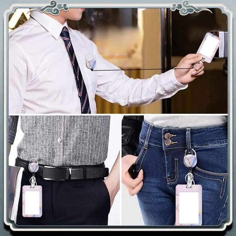 

Премиум-держатель для бейджа из 3 предметов с выдвижной катушкой, сверхмощная идентификационная бирка, бейдж рабочего, карабин, зажим для карт, защитный чехол