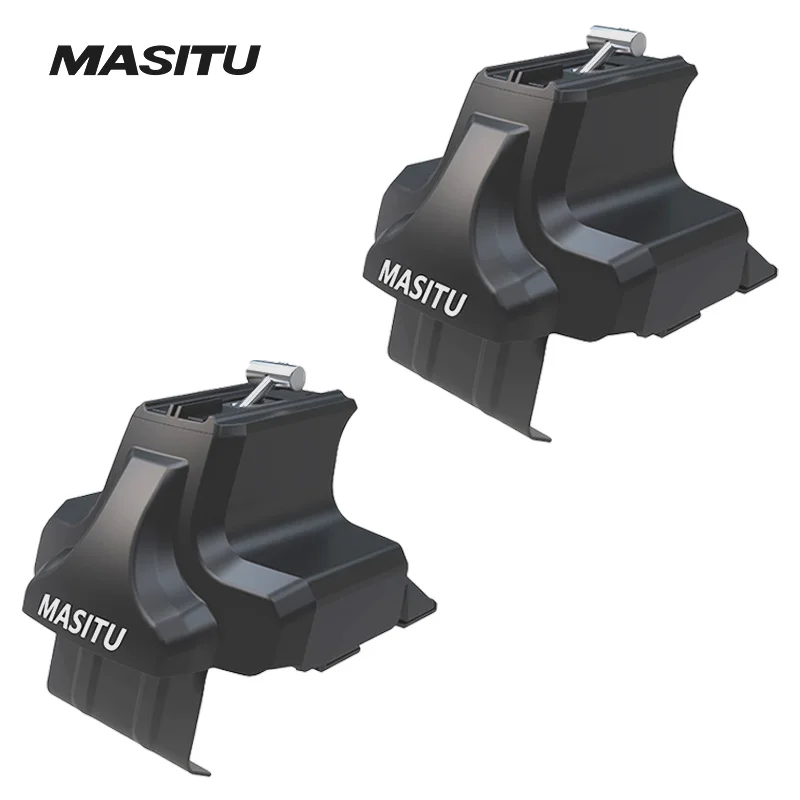 2PCS Universal Foot Low-Profile Nylon Material Car Roof Rack Crossbar End Support Bracket Standard Ordinary Vehicle Top Cover