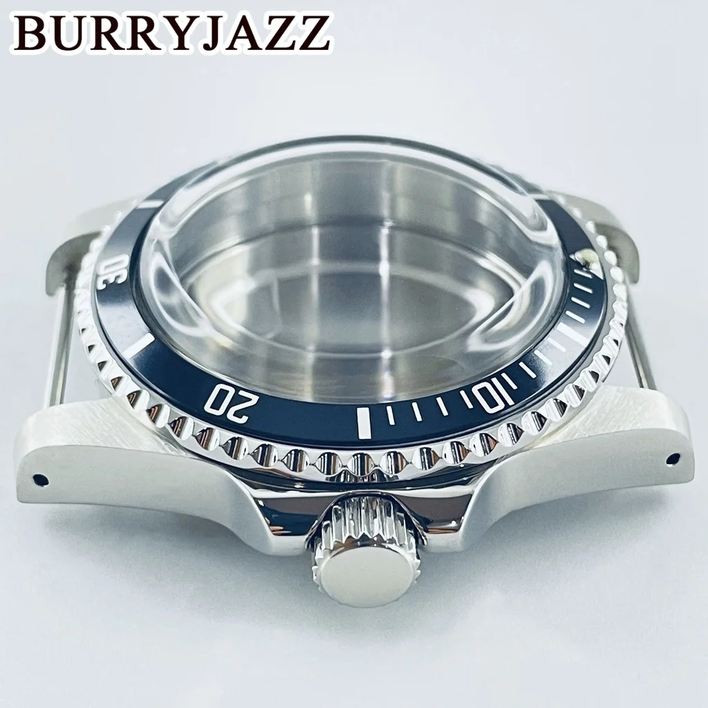 BURRYJAZZ 39.5 مللي متر NH34 NH35 NH36 NH38 NH39 NH70 NH72 ساعة حافظة الفولاذ المقاوم للصدأ ريترو خمر قبة زجاج الأكريليك