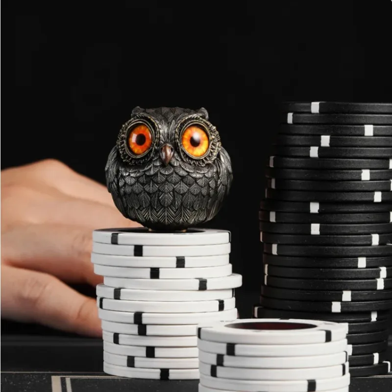 Owl Figurines & Pendants with 3 Eye Colors, Cute Decorations for Classroom, Office, Courtyard and Home