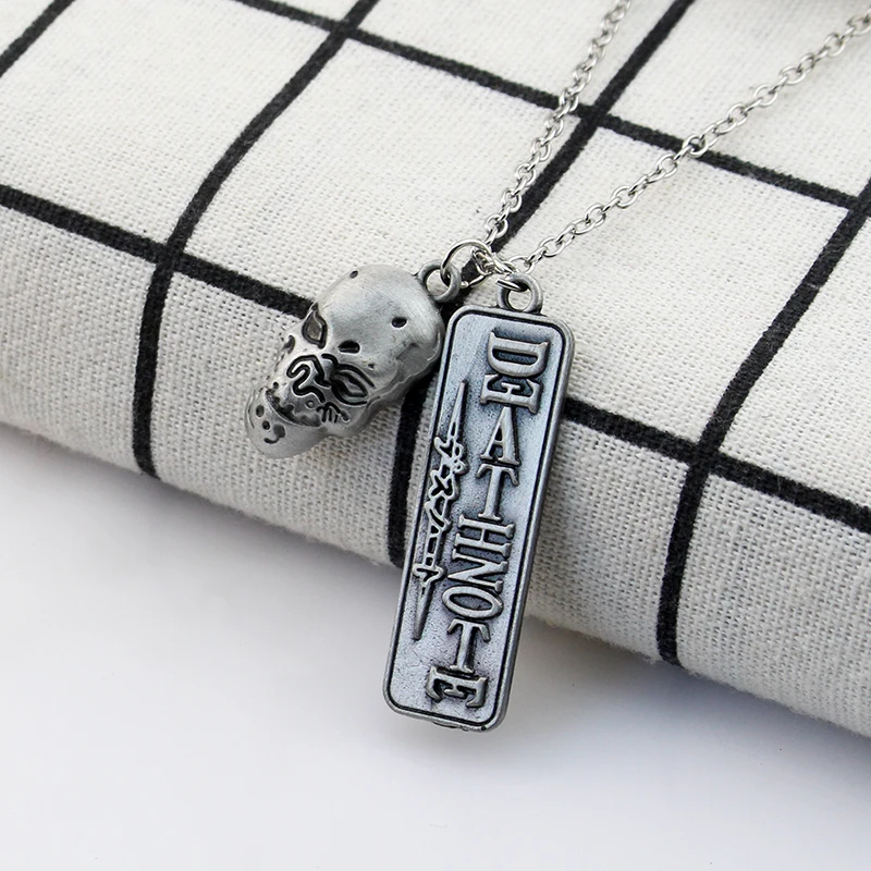 Anime Death Note Letter Necklaces Classic Skull Pendant Chain