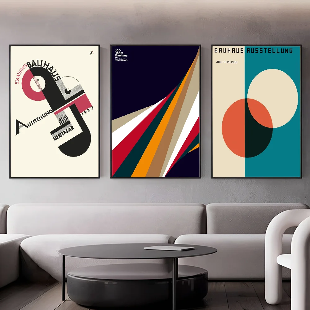 Century Modern Bauhaus Poster Sticky HD Quality Wall Art Retro Posters for Home Kawaii Room Decor