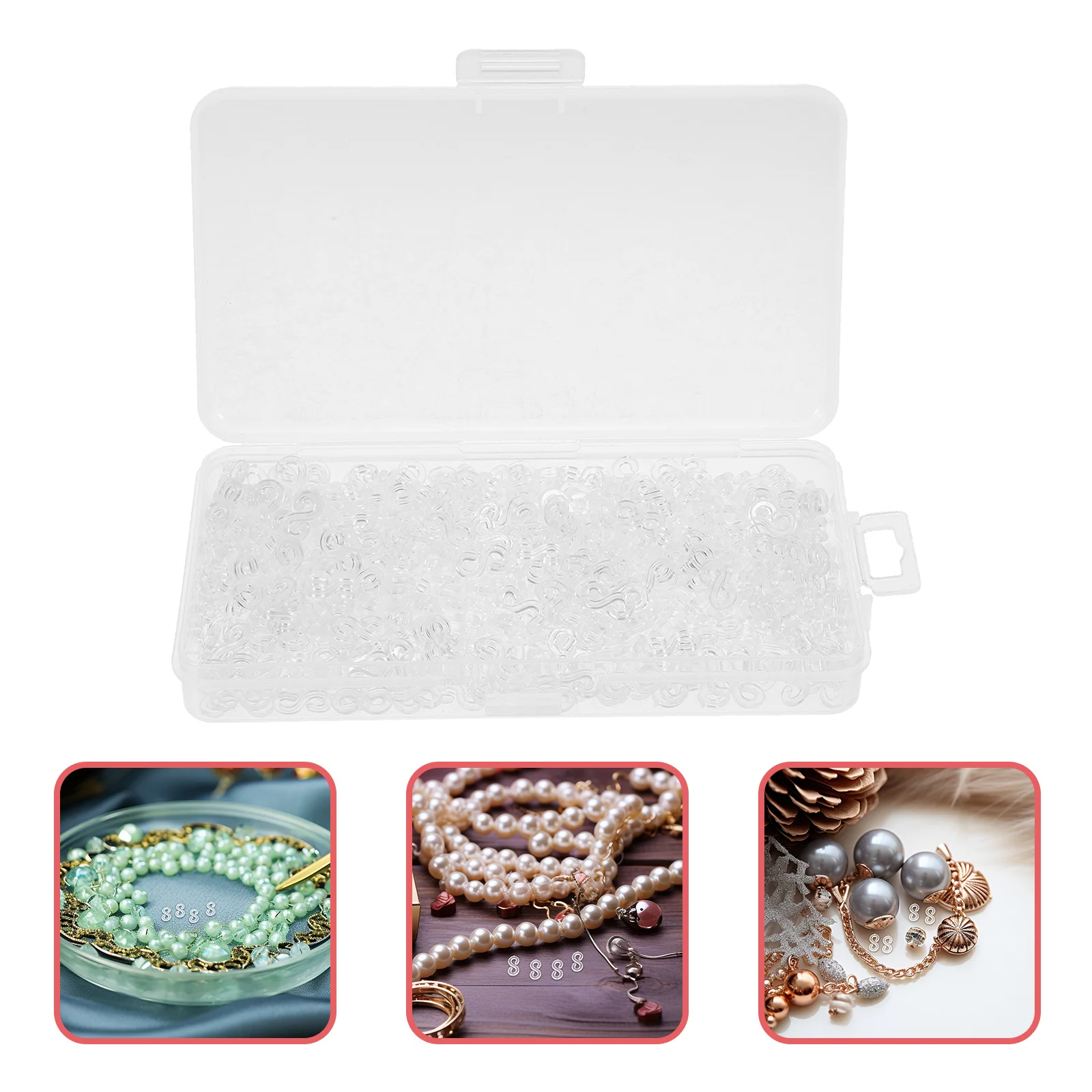 

500Pcs Colorful S Clips Rubber Band Connectors Easy DIY Bracelet Making Loom Accessories Rubber Band Clips Bracelet Making Tool