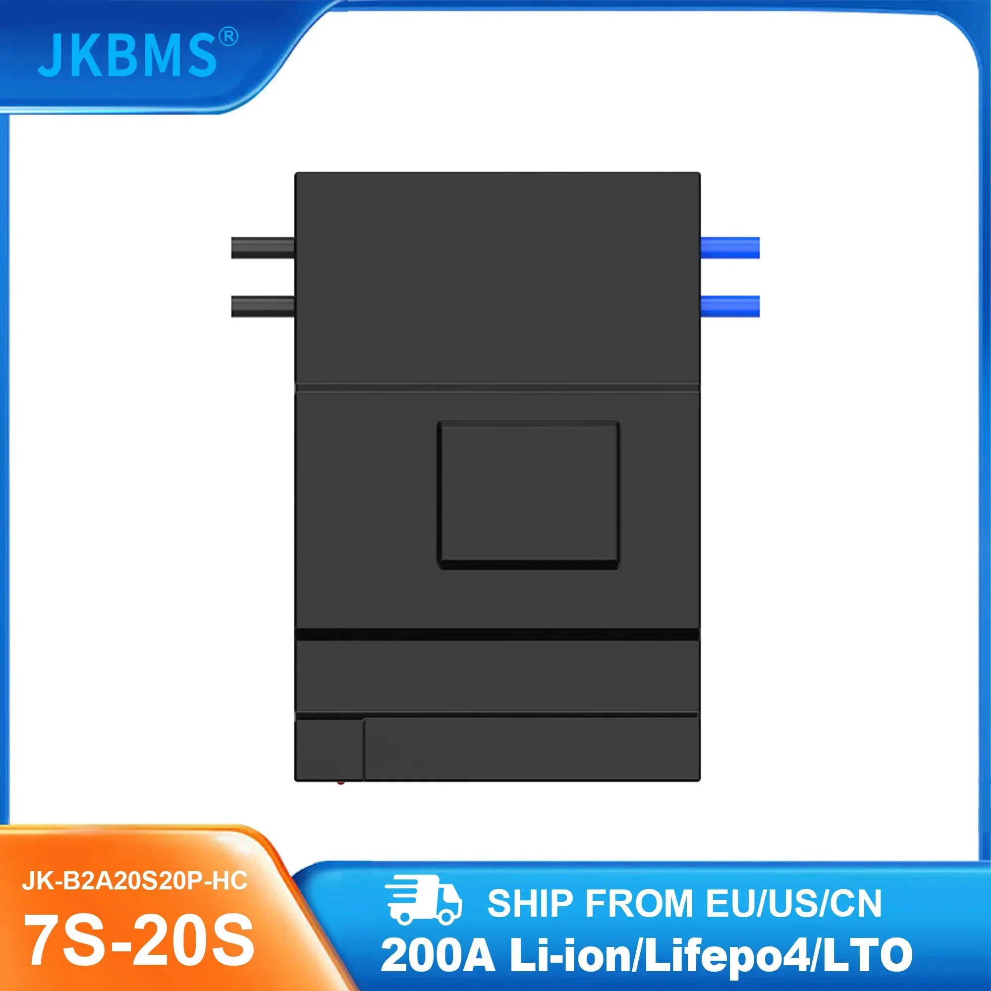 JKBMS B2A20S20P BMS 2A BALANCE CURRENT BMS 200A BT 36V 48V 60V Li-Ion LTO 18650 Battery Lifepo4 Battery Storage Bluetooth Bms