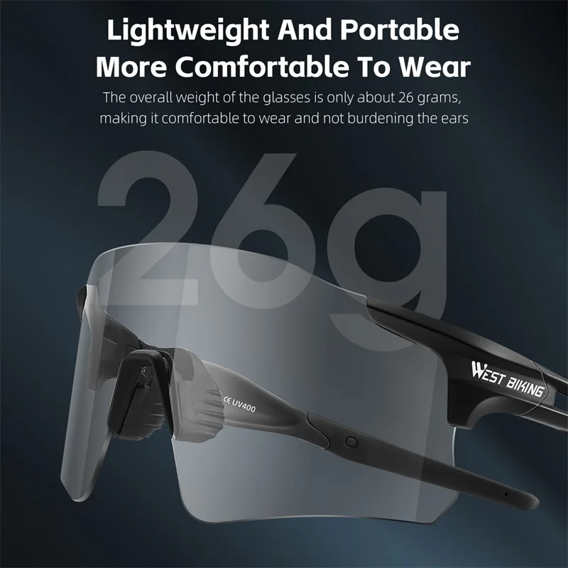 WEST BIKING Cycling Glasses Anti-fog photochromic Eyewear Men Women Sports Sunglasses MTB Road Fishing Driving Goggles