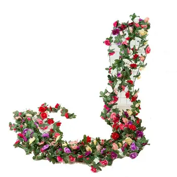 250CM Artificial Rose Flowers Wedding Home Room Decoration Spring Autumn Garden Arch…