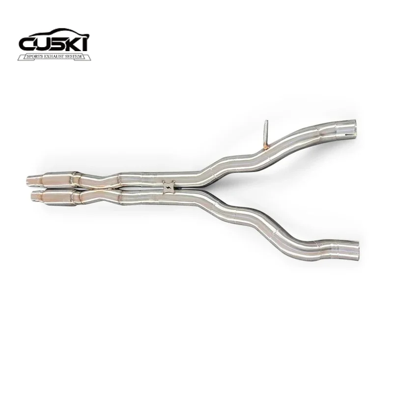 

Средняя выхлопная труба подходит для Jaguar F-TYPE 3.0T 5.0 2018-2023, аксессуары для выхлопной системы из нержавеющей стали