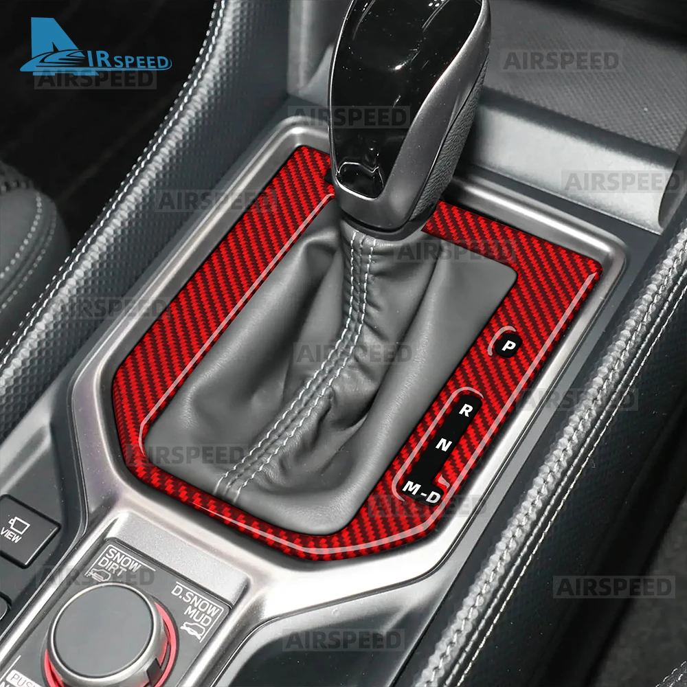 For Subaru Forester 2019 2020 2021 2022 2023 2024 Real Soft Carbon Fiber Sticker LHD RHD Car Automotive Gear Shift Panel Frame view 5