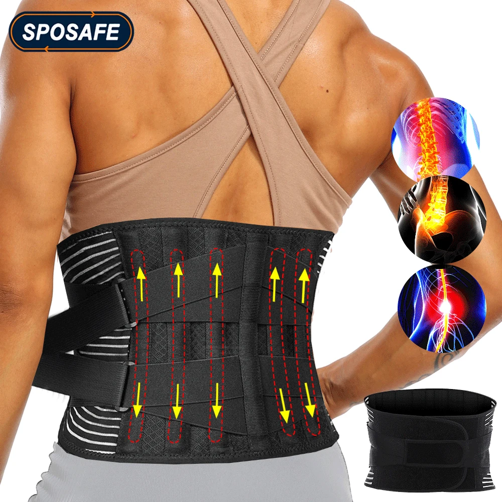 

Breathable Waist Braces Back Support Belt Anti-skid Lumbar Support Belt with 16-hole Mesh for Men Women Lower Back Pain Relief