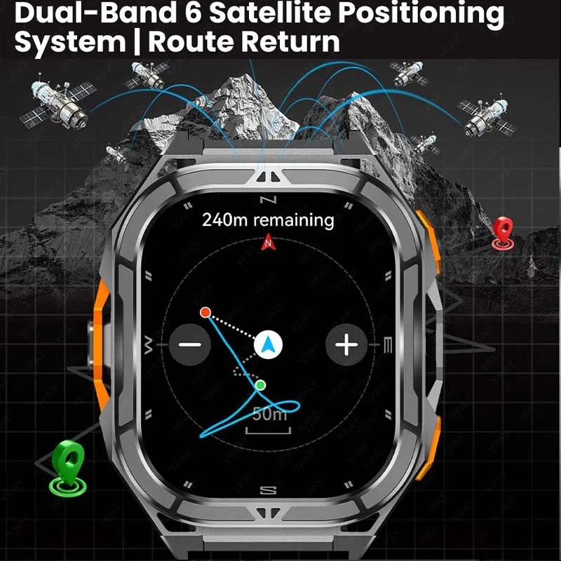 New For HUAWEI Original Premium GPS Smart Watch 1.96" HD AMOLED Display Built-in GPS SOS BT Call 10ATM Waterproof Smart Bracelet