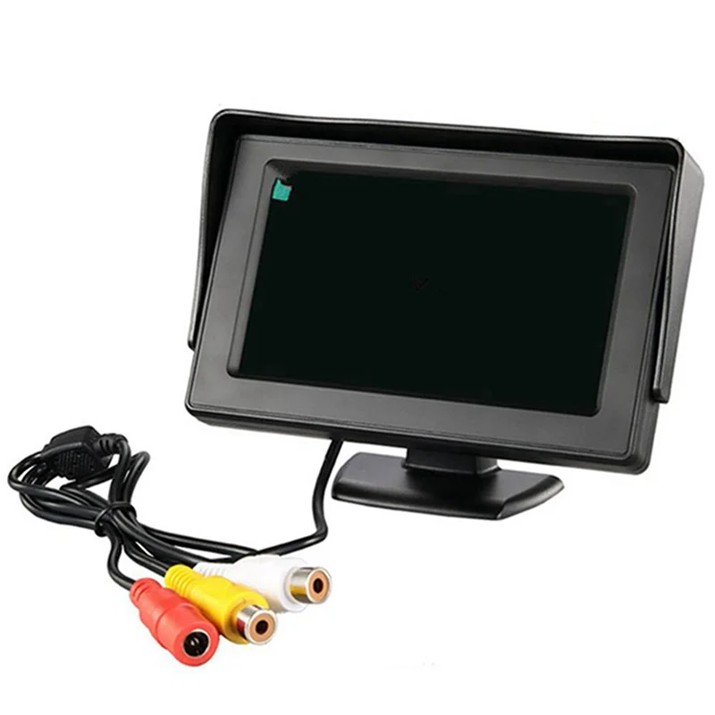 【Flash Sale】 Kamera Tampilan Belakang 2X Derajat Lebar Layar LCD TFT 4.3 Inci atau Monitor Cadangan Mundur Penglihatan Malam Tahan Air