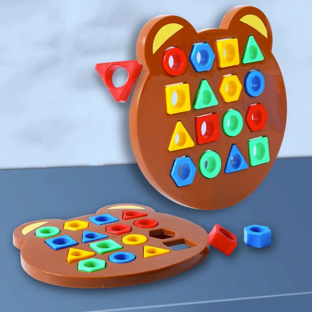 

Geometric Shape Matching Board Game Color Sensory Sorting Toys Kids Early Educational Montessori Parent Children Interactive