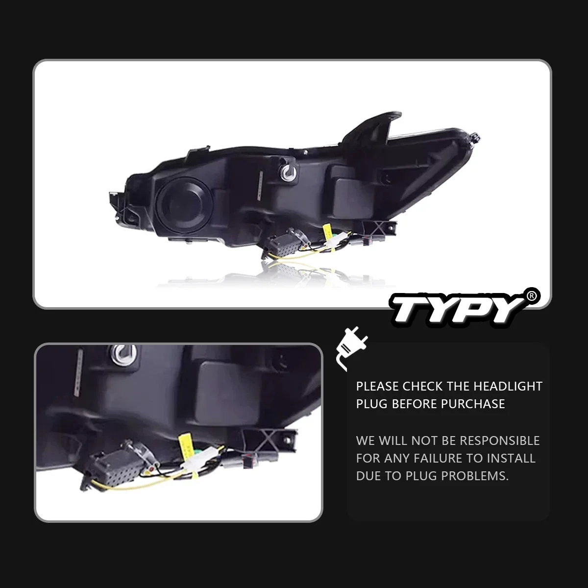 

TYPY Car For Toyota US Camry Headlight 2015-2017 Upgrade Modified to New DRL Dynamic Turn Signal LED Headlight Auto Accessories